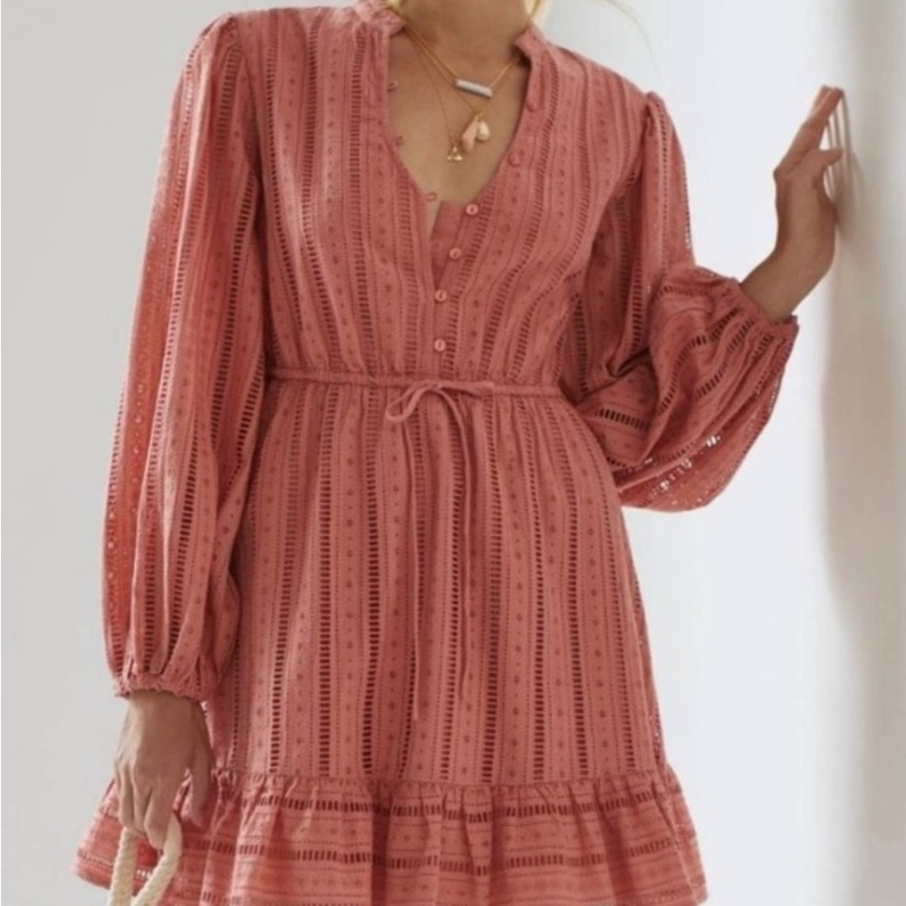 Anthropologie Forever that Girl Eyelet Mini Dress